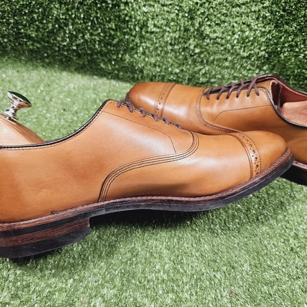 Allen Edmonds Dainite Fifth Avenue Walnut Brown Cap-Toe Dress Shoes Mens‎ 10.5 D